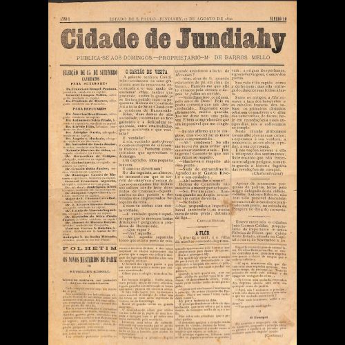 Cidade de Jundiahy - Ano I; Número 10 - 17 de Agosto de 1890. 