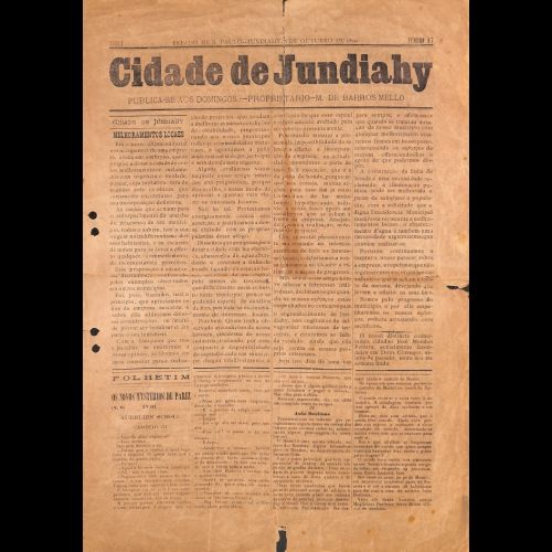 Cidade de Jundiahy - Ano I; Número 17 - 05 de Outubro de 1890.