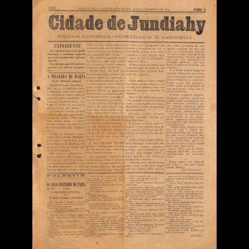 Cidade de Jundiahy - Ano I; Número 28 - 21 de Dezembro de 1890