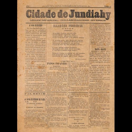 Cidade de Jundiahy - Ano I; Número 31 - 25 de Janeiro de 1891. 