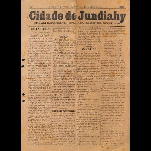 Cidade de Jundiahy - Ano I; Número 32 - 29 de Janeiro de 1891. 