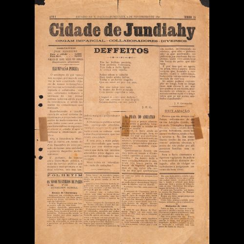 Cidade de Jundiahy - Ano I; Número 34 - 05 de Fevereiro de 1891