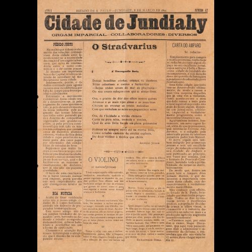 Cidade de Jundiahy - Ano I; Número 42 - 08 de Março de 1891