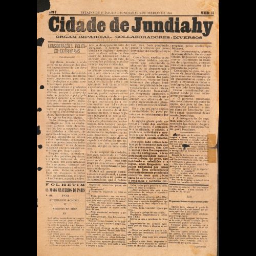 Cidade de Jundiahy - Ano I; Número 44 - 15 de Março de 1891
