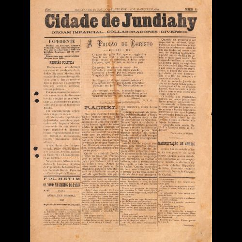 Cidade de Jundiahy - Ano I; Número 45 - 19 de Março de 1891.