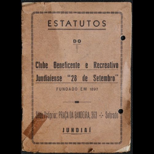 Estatuto do Clube Beneficente e Recreativo Jundiaiense 28 de Setembro - 26 de Abril de 1962.