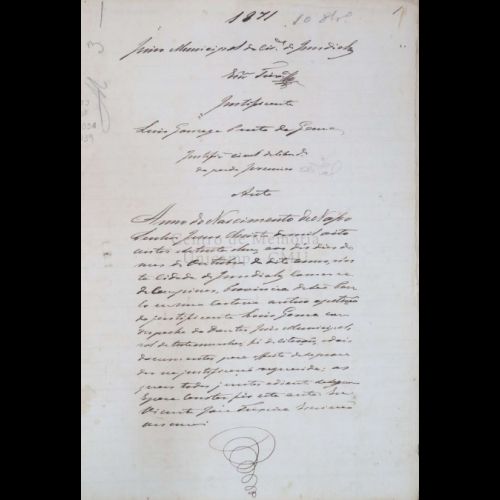 Justificativa Civil (Liberdade Terceiro - Advogado Luiz Gama) - Tribunal de Justiça do Estado de São Paulo - Comarca de Jundiaí 1º Ofício - Processo 1239.