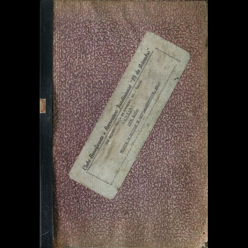 Livro de Registro do Controle de Material (estoque) do Clube Beneficente Cultural e Recreativo Jundiaiense 28 de Setembro - 1952.