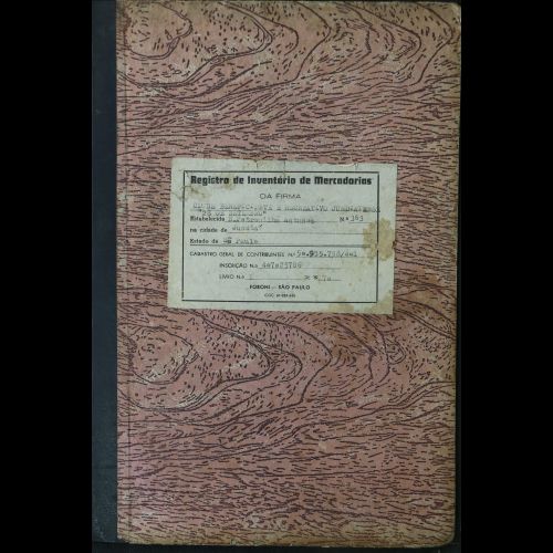 Livro de Registro de Inventário de Mercadorias Clube Beneficiencente e Recreativo Jundiaiense 28 de Setembro - Dezembro de 1968 a dezembro de 1969.