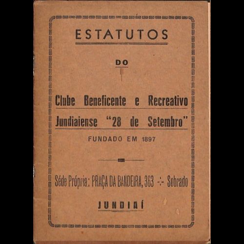 Estatuto do Clube Beneficente Cultural e Recreativo Jundiaiense 28 de Setembro.