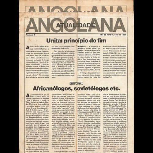 Jornal Atualidade Angolana - Número 09, abril 1988.