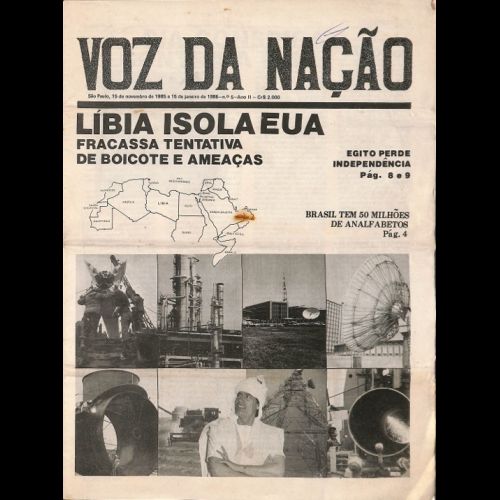 Jornal Voz da Nação - Ano II, Número 05 - 15 de novembro de 1985 a 15 de janeiro de 1986.