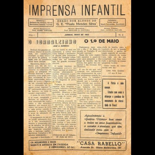 Jornal Imprensa Infantil - Ano I; Número 2 - Maio de 1953.