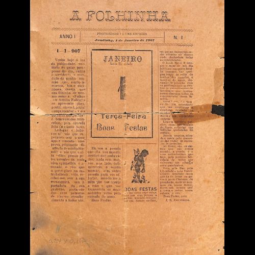 A Folhinha - Ano I; Número 1 - 01 de Janeiro de 1907.