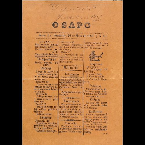O Sapo - Ano I; Número 10 - 26 de Maio de 1901.