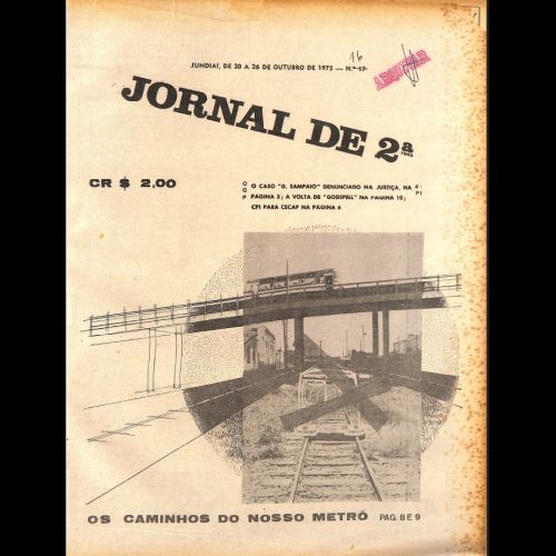 Jornal de 2ª - Ano I; Número 16 - 20 a 26 de Outubro de 1975.