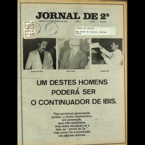Jornal de 2ª - Ano II; Número 58 - 09 a 15 de agosto de 1976.