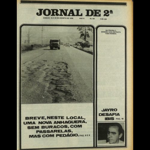 Jornal de 2ª - Ano II; Número 59 - 16 a 22 de Agosto de 1976.