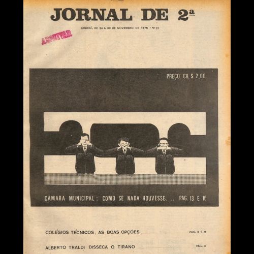 Jornal de 2ª -  Ano I; Número 21 - 24 a 30 de Novembro de 1975.