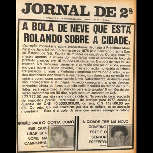 Jornal de 2ª - Ano II; Número 73 - 13 a 21 de Novembro de 1976.