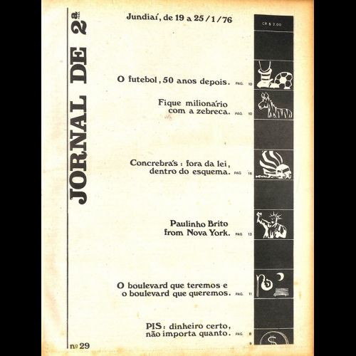 Jornal de 2ª - Ano I; Número 29 - 19 a 25 de Janeiro de 1976.