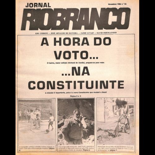 Jornal Rio Branco - Ano I; Número 6 - Novembro de 1986.