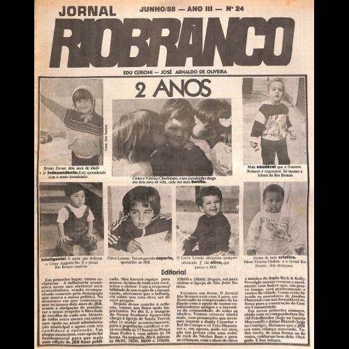  Jornal Rio Branco - Ano III; Número 24 - Junho de 1988.